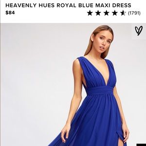 Royal blue maxi dress